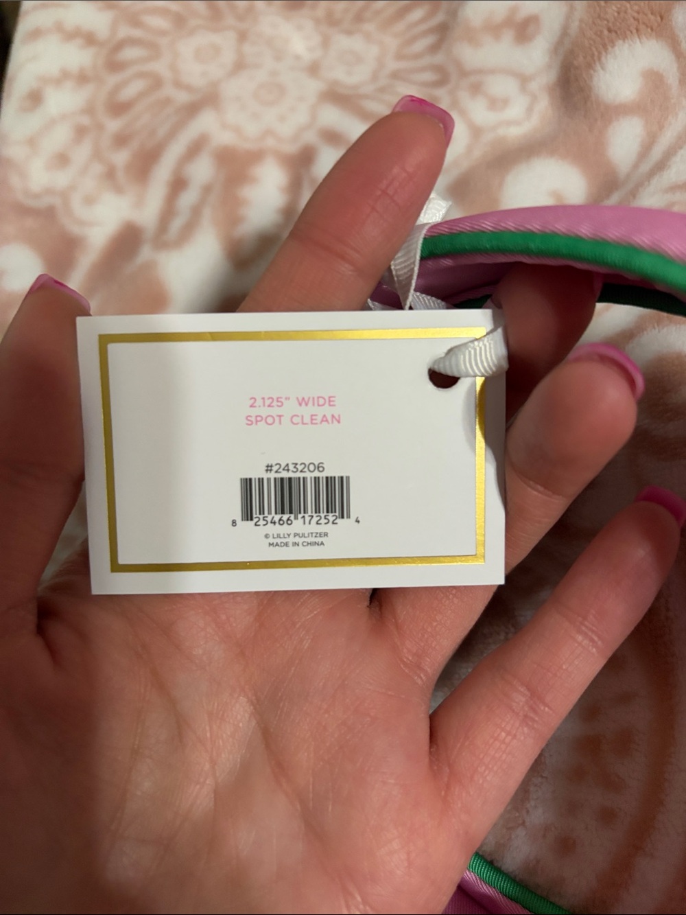 Lilly Pulitzer Pink and Green Low Knot Headband for Women - Picture 6 of 6